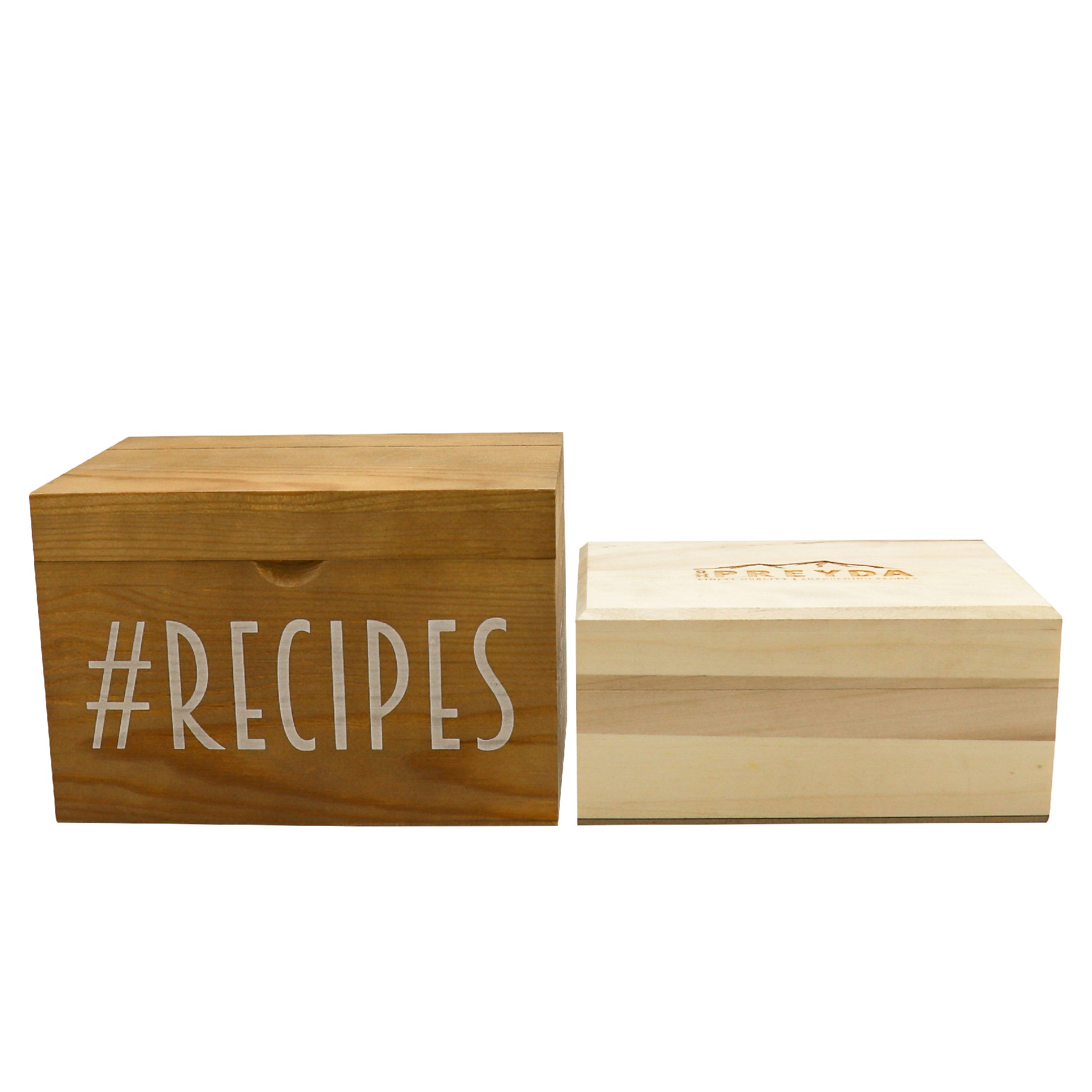 Customized cheap wooden gift recipe card storage box with logo