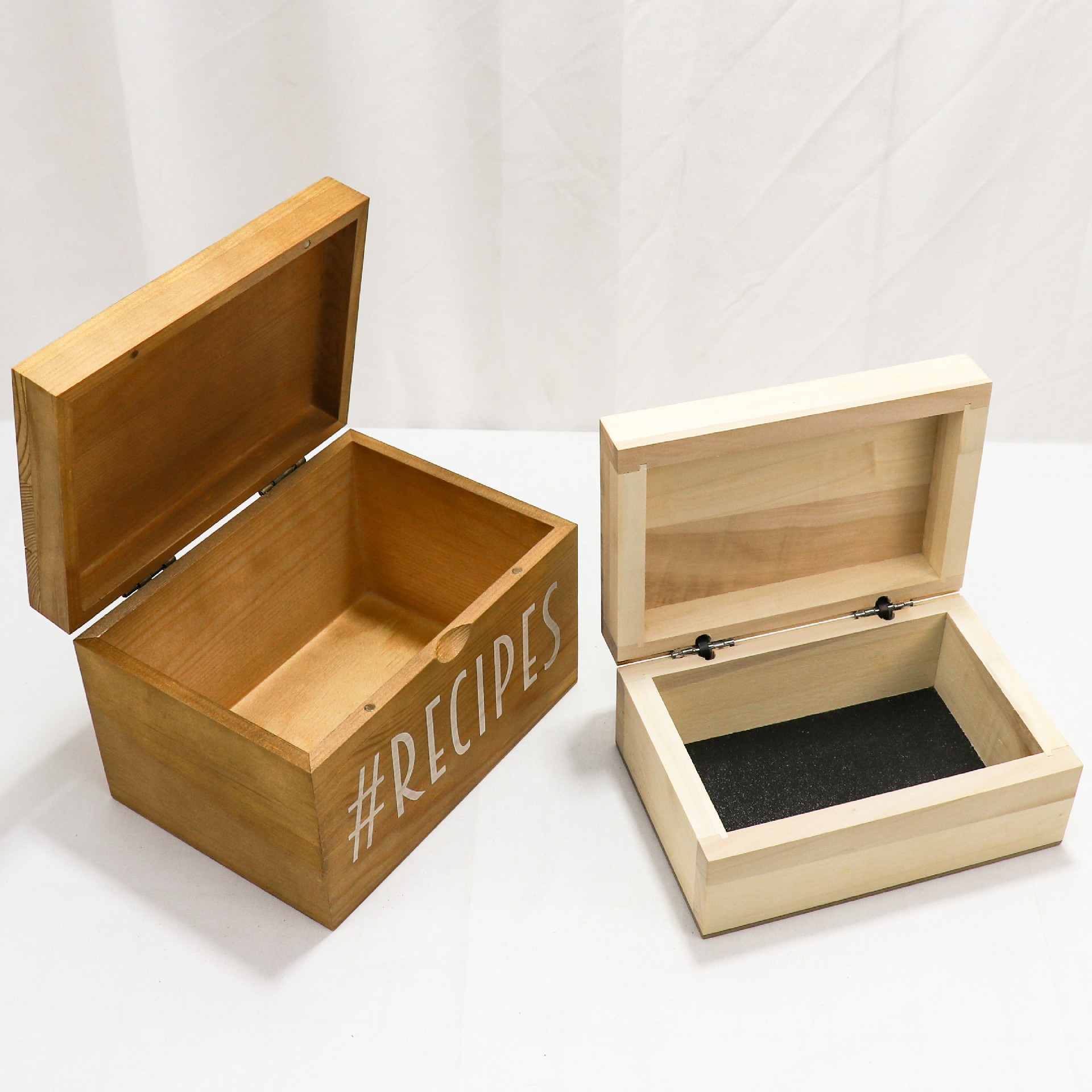 Customized cheap wooden gift recipe card storage box with logo