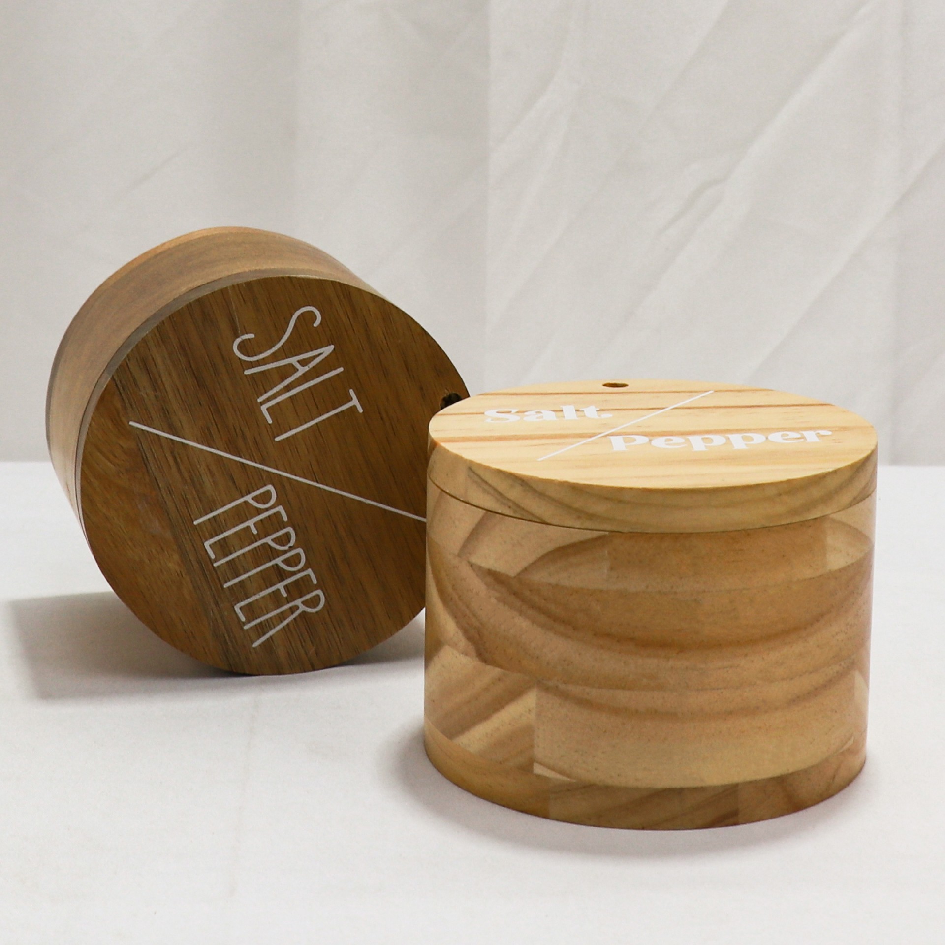 Custom size wooden salt pepper box