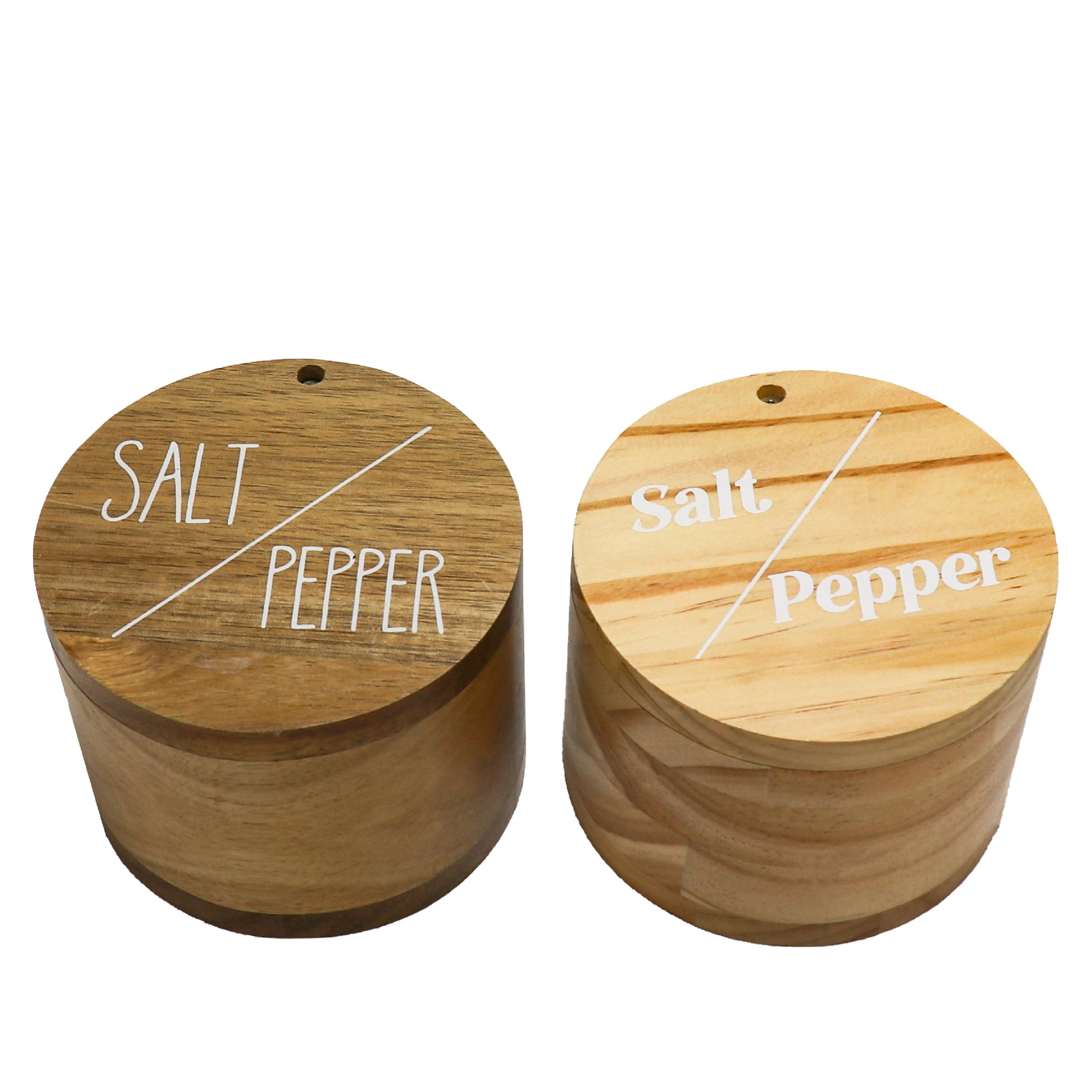 Custom size wooden salt pepper box