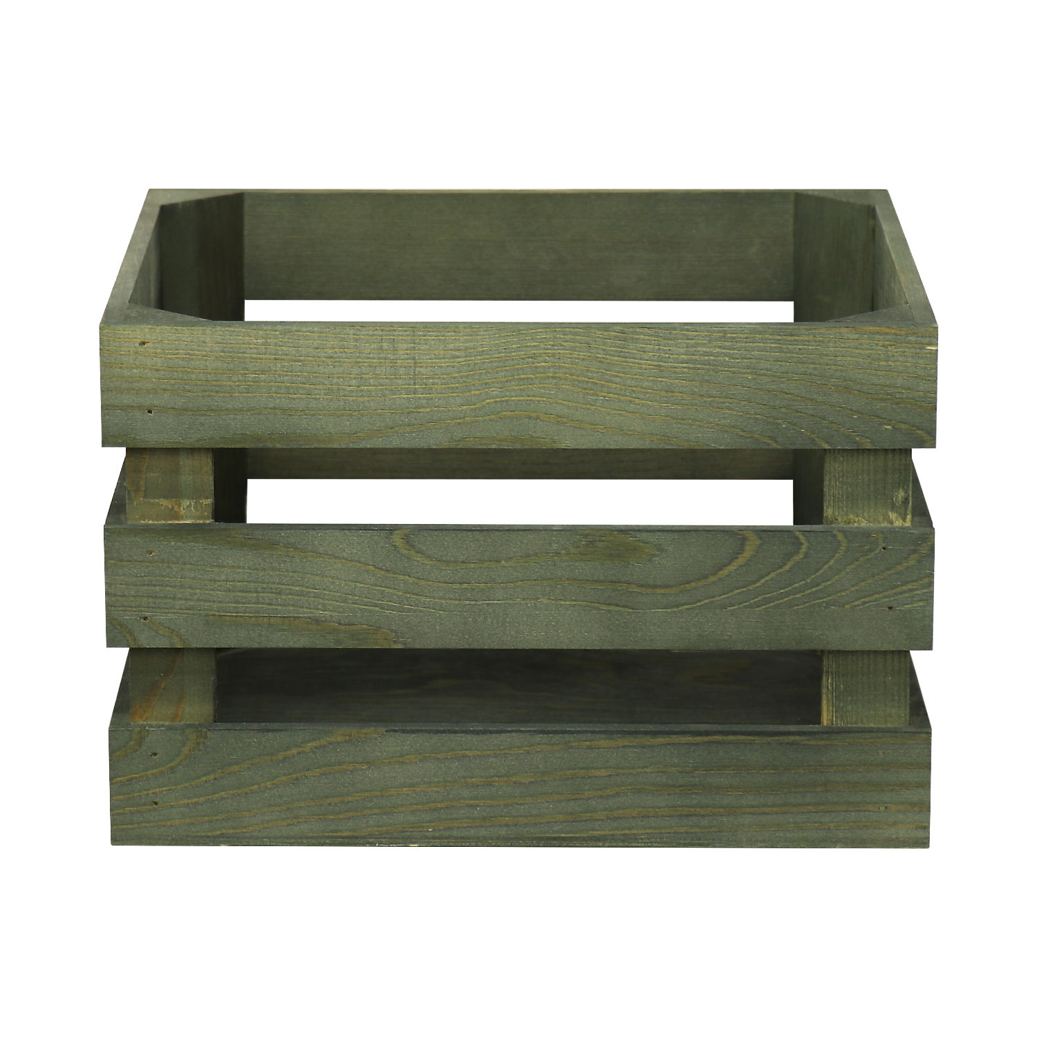 Wooden Nesting Crates with Handle Rustic Wooden Crates Wooden Basket for Vegetable Fruit Home