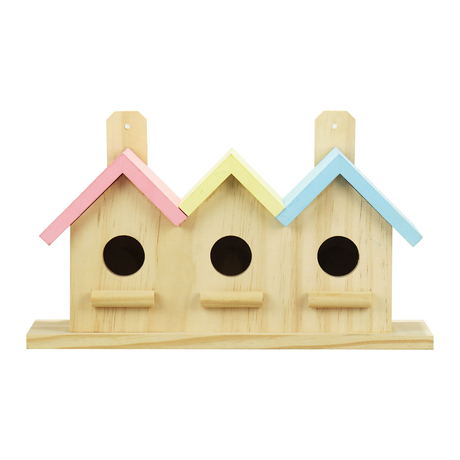 FSC&BSCI Wooden Outdoor Birds house Nests Cage Garden Bird Feeder Box Solid Wood Bird House