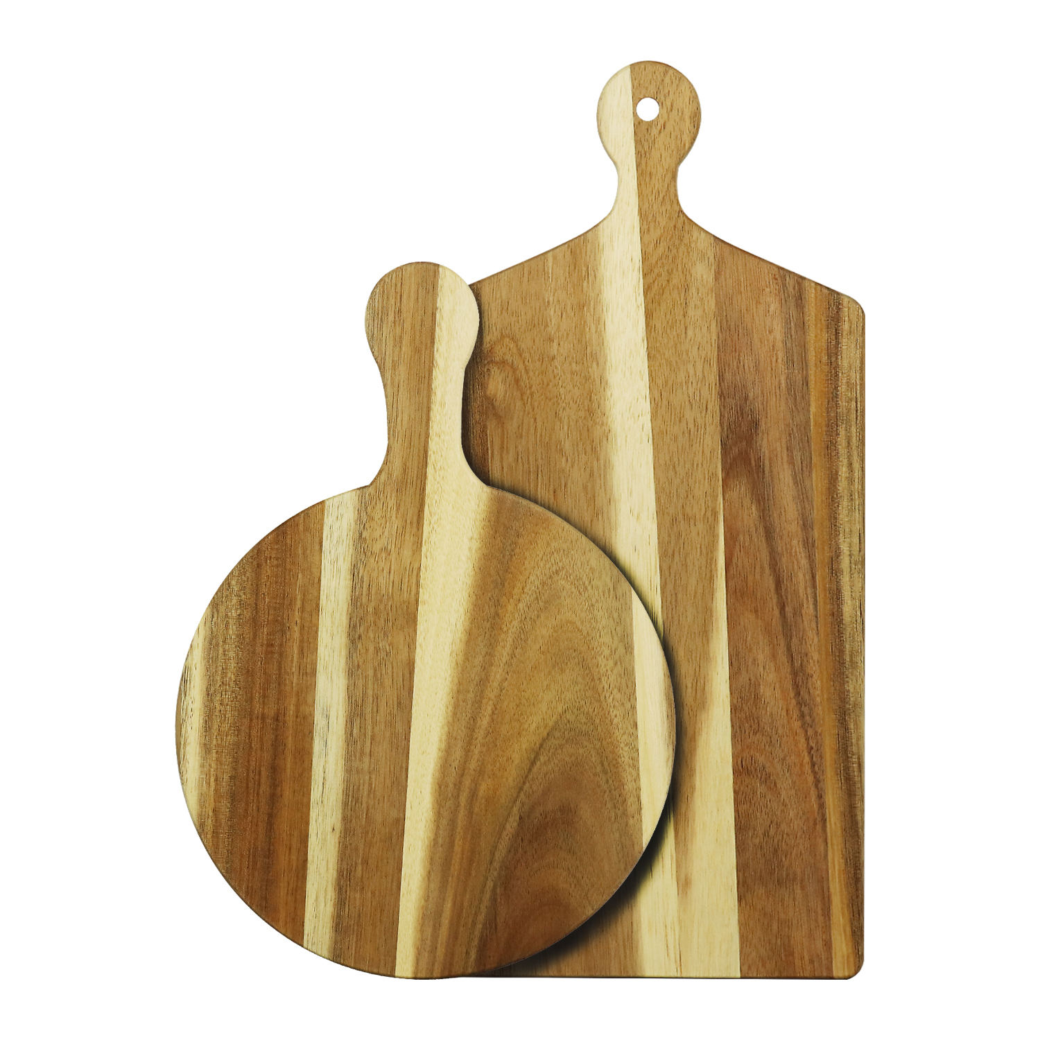 Customized Acacia Wooden Kitchen Cheese Bread Board round solid wood pizza board wooden cutting board