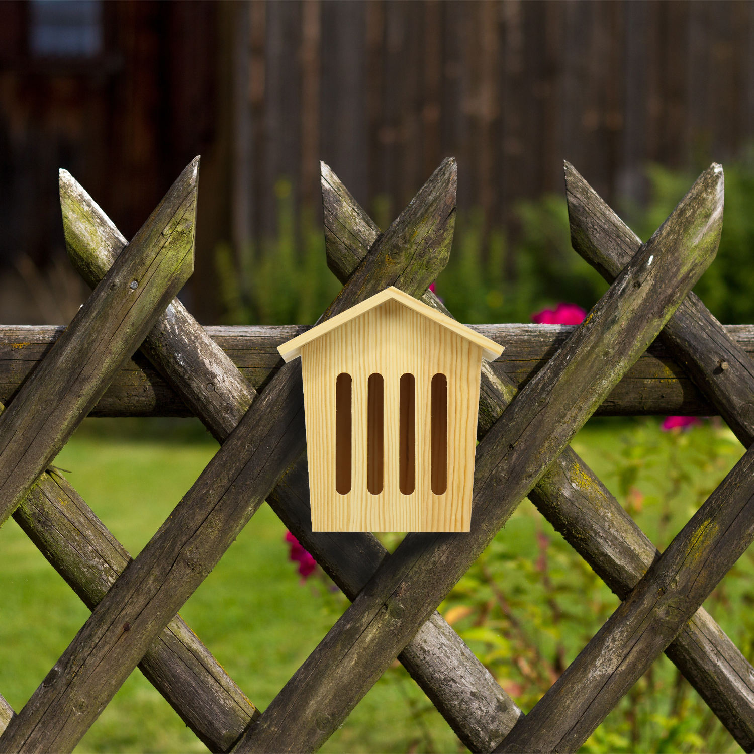 Solid Pine Wood Insect Home Nesting Habitat Wooden Insect Hotel butterfly natural insect house