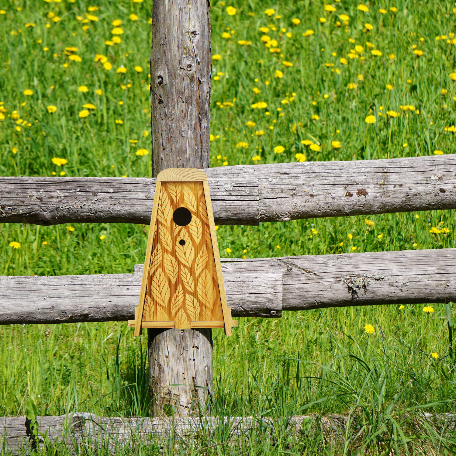 Hanging outdoor Birdhouse Decorative wooden bird nest pine Wood House for small wild birds watching