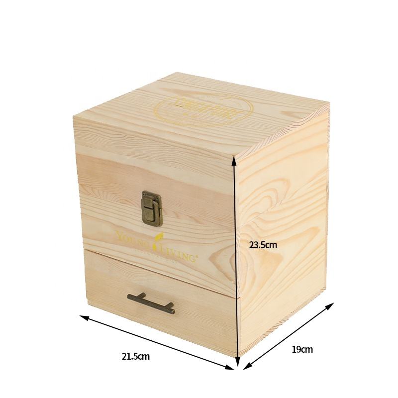 wooden box Factory custom personalised original colour large capacity multifunctional wooden essential oil storage box