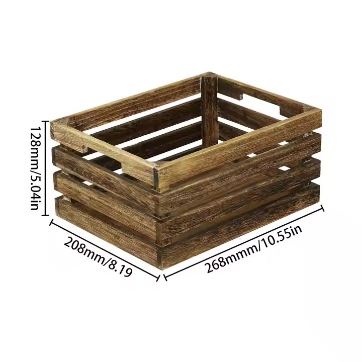 Custom Cheap Wooden Crates Wholesale Wooden Storage Fruit Crates for Sale Vegetables Wooden Crate Box