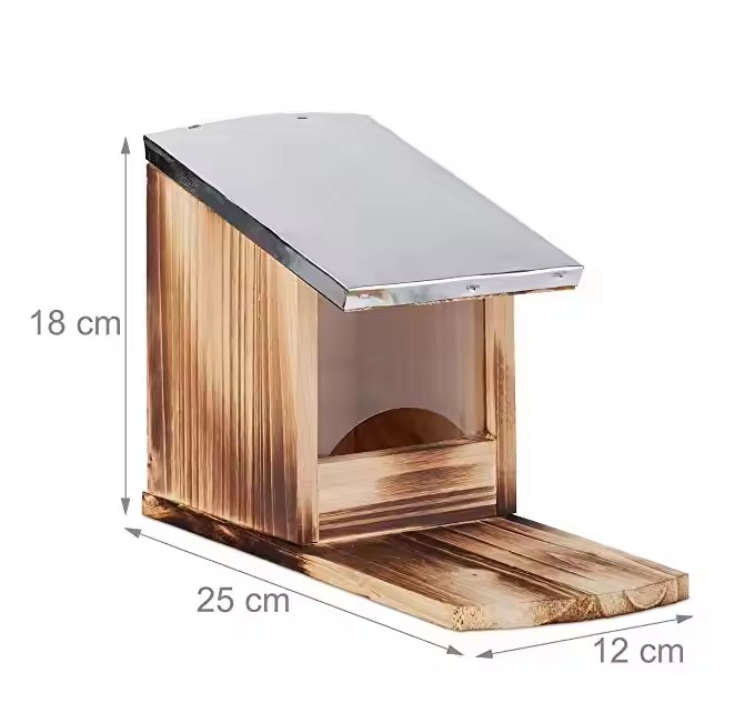 Solid Pine Wooden Wild Garden Squirrel Feeder